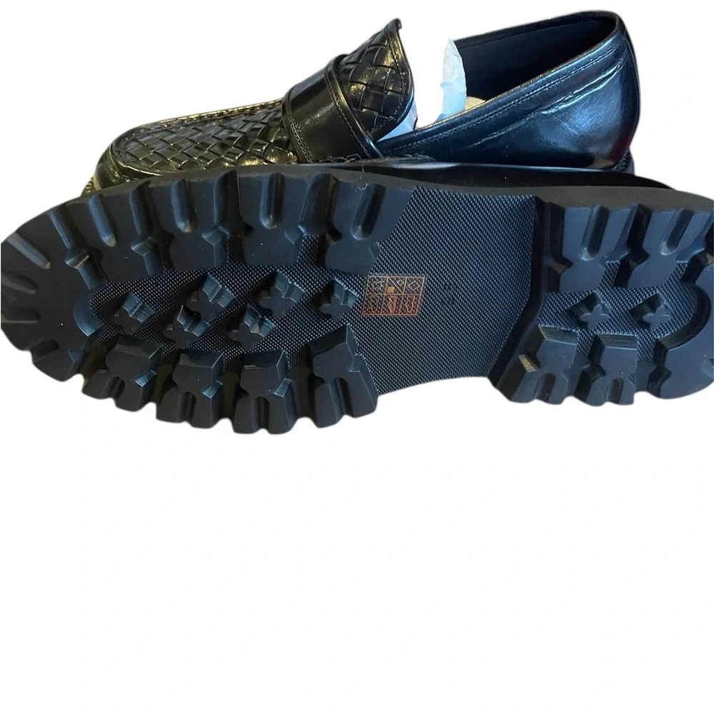 Steven Madden NWT Strand Elegant Black Woven Loafers for Men - Picture 5 of 6